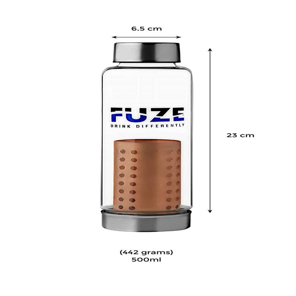 Fuze Glass Bottle With Pure Copper Filter | Grab2Buy