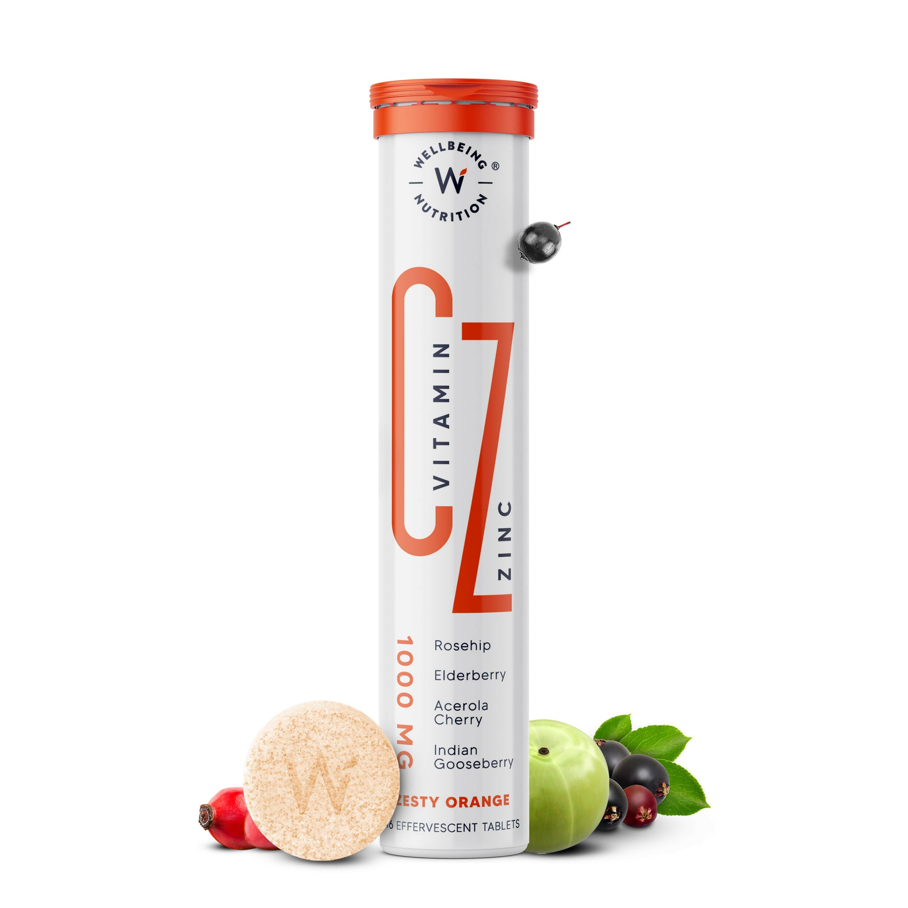 Wellbeing Nutrition Organic Vitamin C + Zinc Effervescent Tablets | Grab2Buy