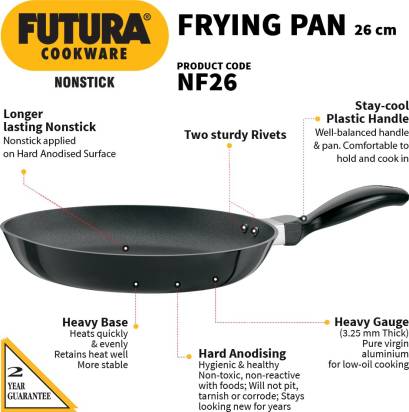 Hawkins Futura Non-stick Frying Pan 26 cm Diameter 1 L (NF26) | Grab2Buy