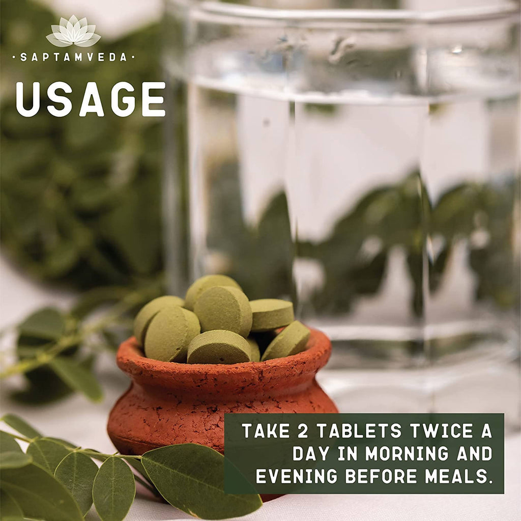 Saptamveda Natural Moringa Tablets | Grab2Buy