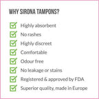 Sirona Premium Applicator Tampons - Regular Flow | Grab2Buy