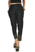 Mominos Fashion Moeza Silk Black Color Pant | Grab2Buy