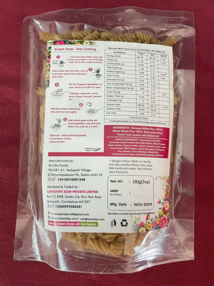 Flora Organics Barnyard Millet Pasta | Grab2Buy