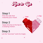 Blue Heaven Love Duo 2-In-1 Clear & Tinted Lip Balm - Bae (Clear+ Watermelon)