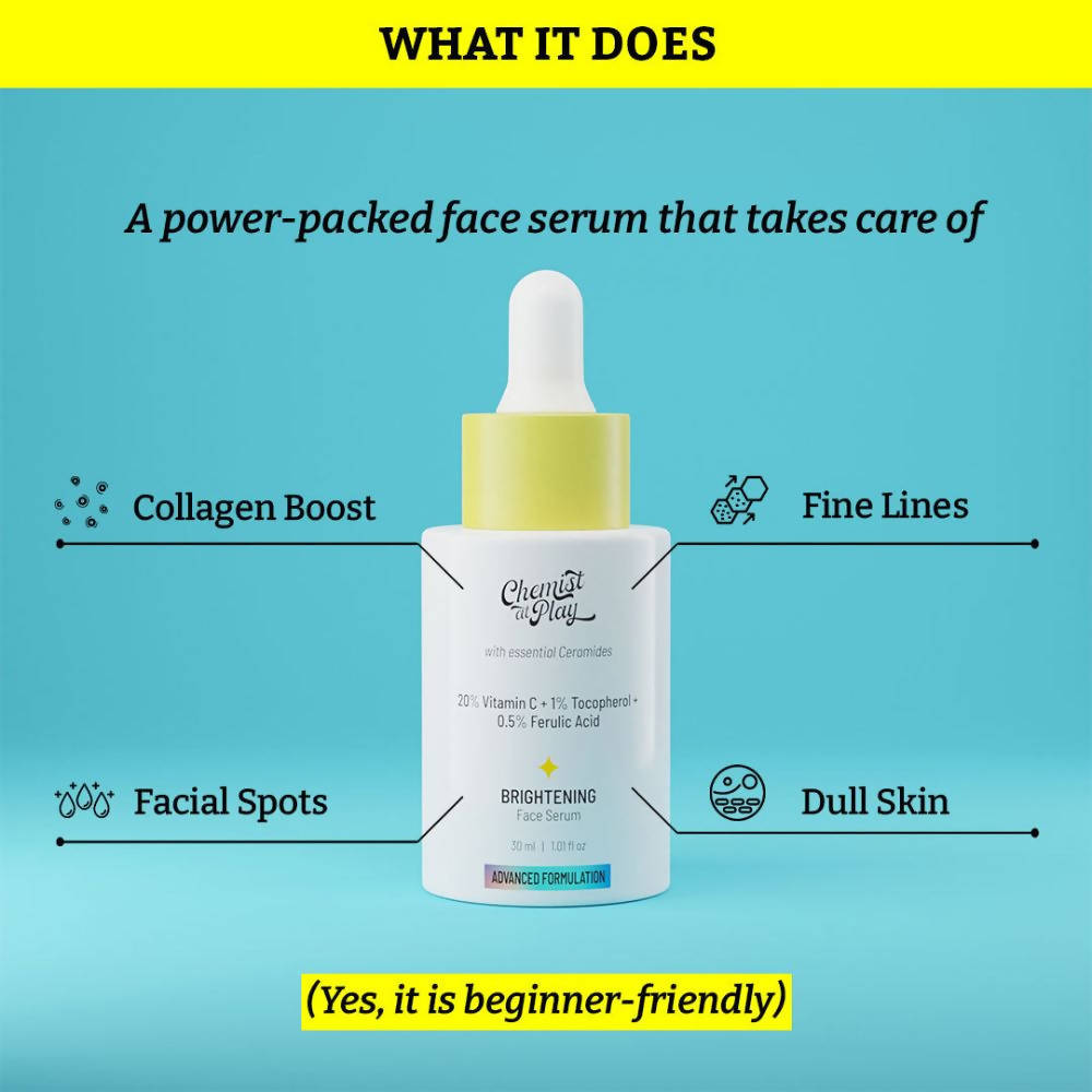 Chemist at Play 10% Vitamin C Skin Brightening Face Serum For Glowing, Radiant Skin | Grab2Buy