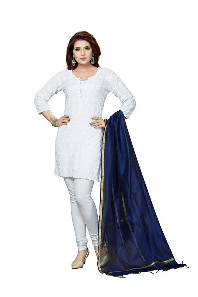 Mominos Fashion Navy Blue Banarsi Piping Dupatta | Grab2Buy
