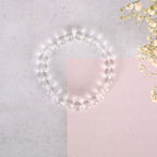 NVR Men & Women Transparent Beaded Elasticated Bracelet | Grab2Buy