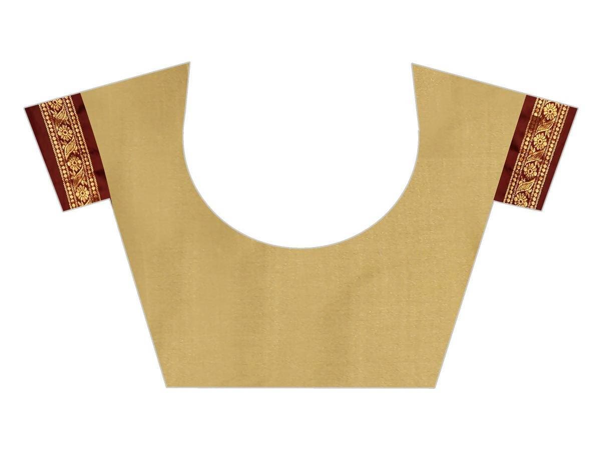 Vamika Banarasi Silk Cream Weaving Saree | Grab2Buy