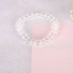 NVR Men & Women Transparent Beaded Elasticated Bracelet | Grab2Buy