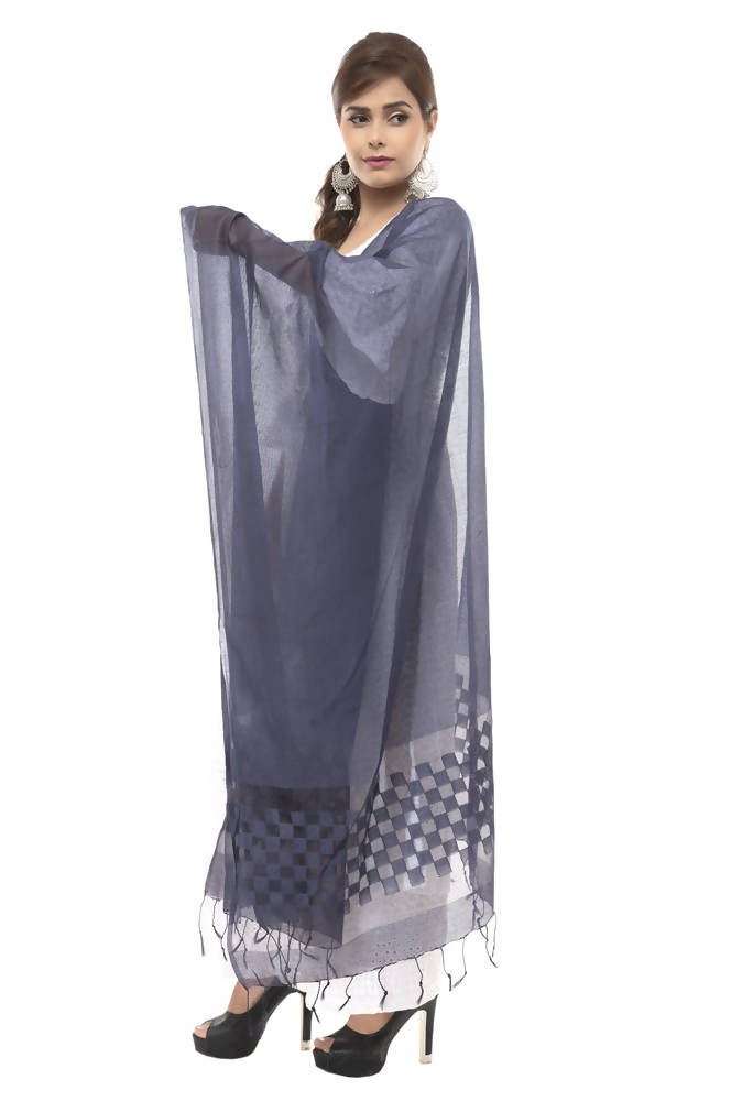 Mominos Fashion Navy Blue Buta Cut Dupatta | Grab2Buy