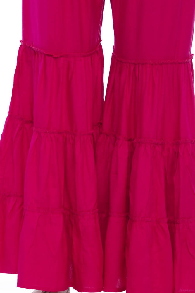 Mominos Fashion Reyon Cotton Magenta Palazzo | Grab2Buy