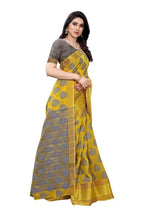 Vamika Yellow Jari Work Cotton Silk Saree (RIDHIMA YELLOW) | Grab2Buy