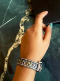 Joban Fashion Silver Brass Dual Tone Openable Kada | Grab2Buy