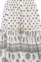 Mominos Fashion Cotton Block Print With Lace Work Off White Palazzo | Grab2Buy