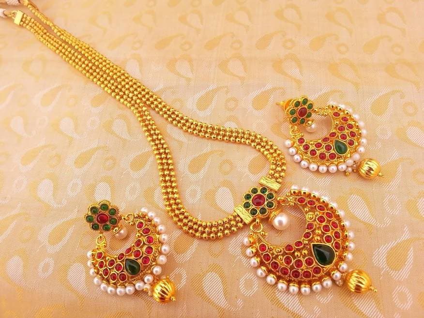 Multicolor Kemp Long Necklace Set | Grab2Buy