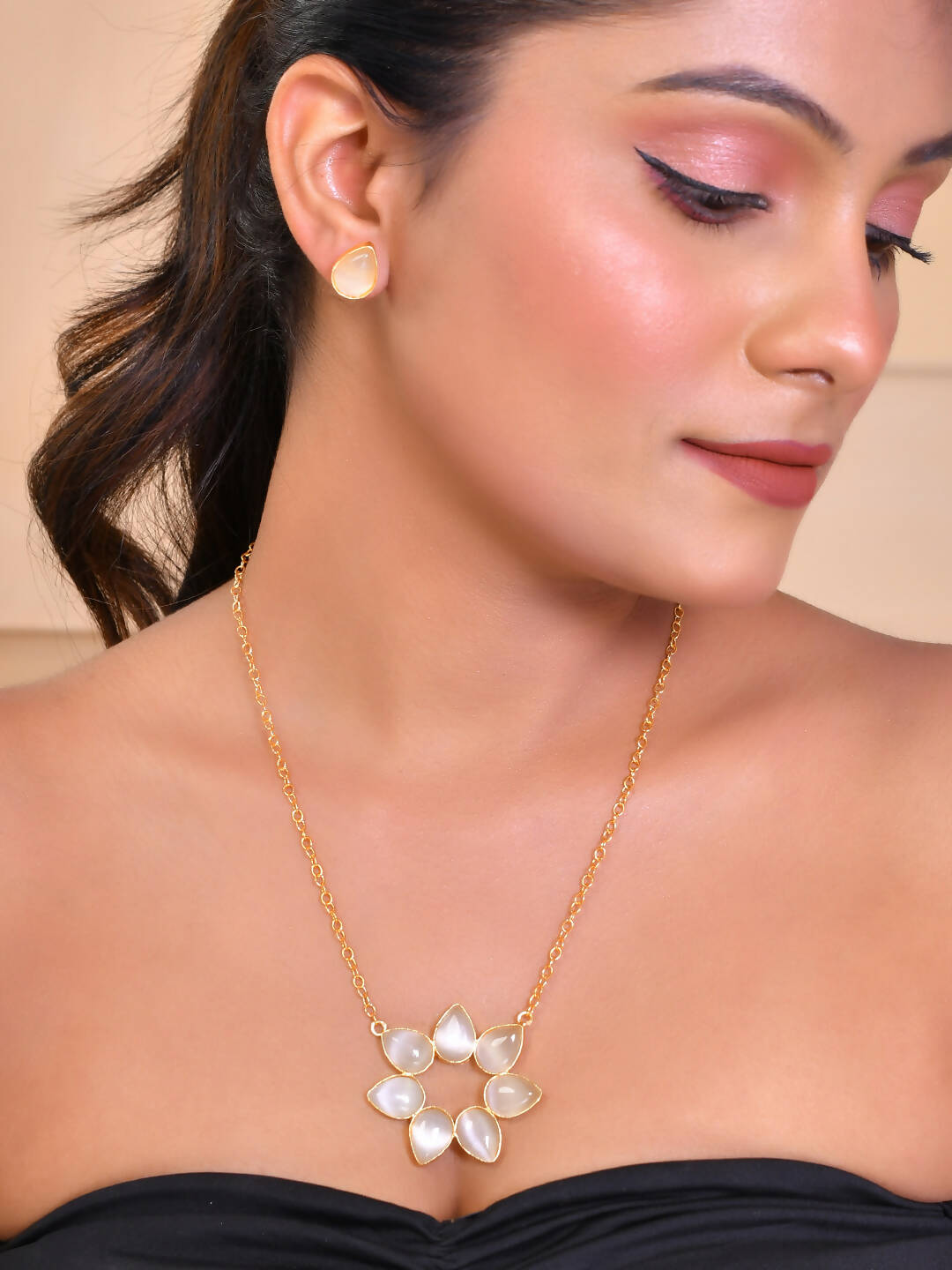 VOJ Women Gold Color stainless steel Jewellery Set | Grab2Buy