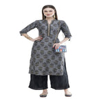 Lagi Women's Black Rayon Straight Printed Kurta & Palazzo (MRP102) | Grab2Buy
