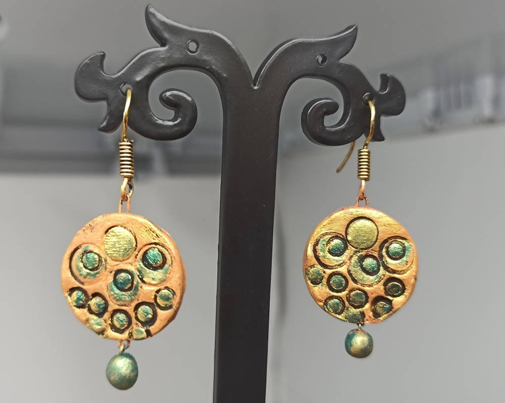 Terracotta Boho Style Hangings-Copper And Green | Grab2Buy