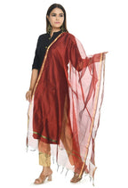Mominos Fashion Maroon Banarsi Piping Dupatta | Grab2Buy