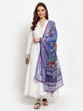 Myshka Women's White Solid Rayon Full Sleeve V Neck Casual Kurta Dupatta Set | Grab2Buy
