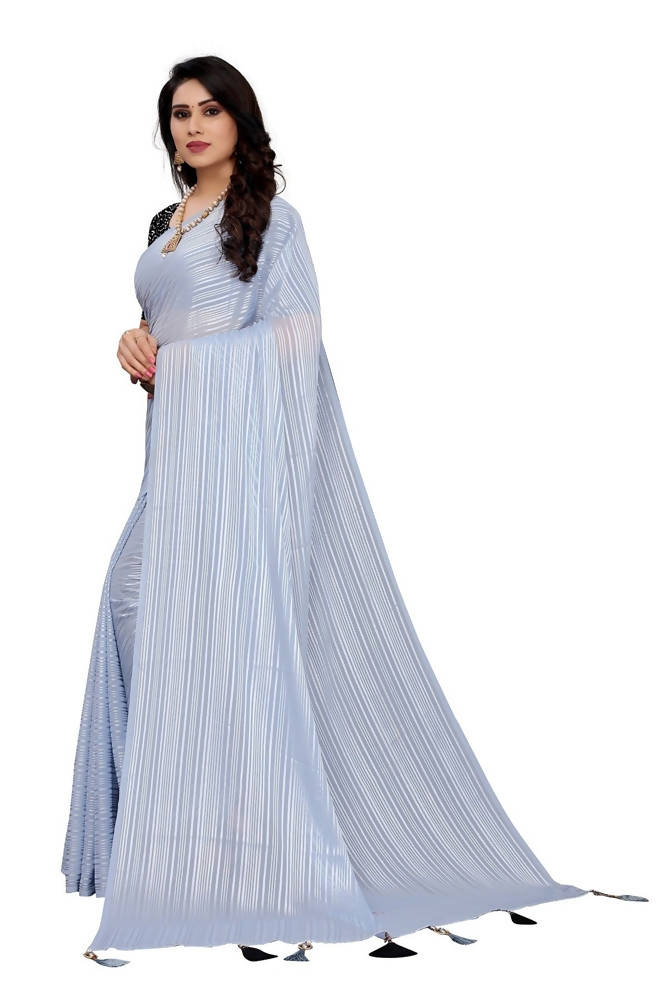 Vamika Grey Georgette Seqence Saree (Riva Grey) | Grab2Buy