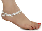 AanyaCentric Gold-Polished Mangalsutra Pendant Earring Set & Silver Plated Anklet | Grab2Buy