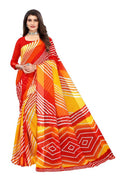Vamika Red Linen Satin Border Saree | Grab2Buy
