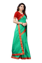 Vamika Rama Green Dola Silk Border Saree (Kirti Rama) | Grab2Buy