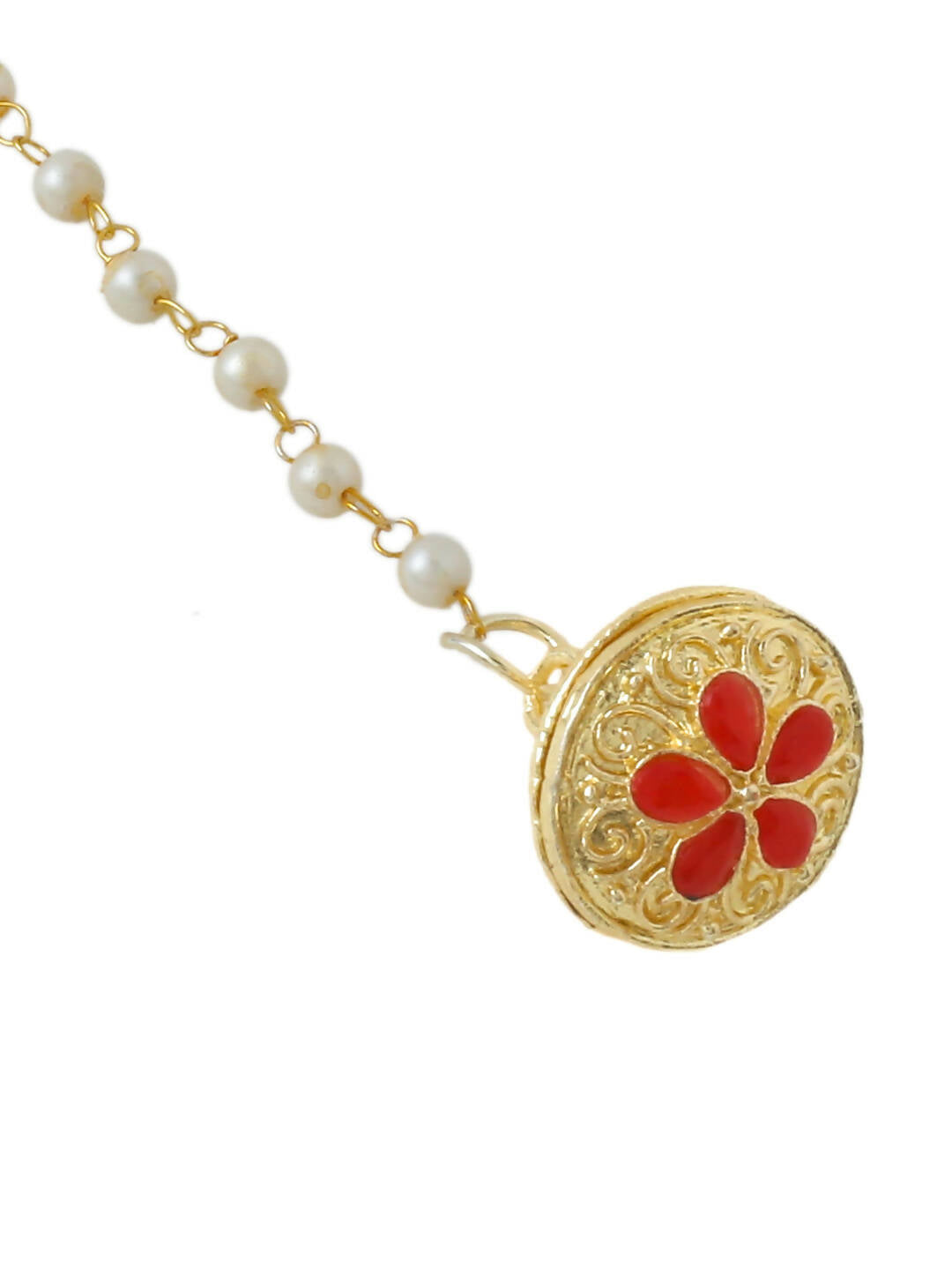 NVR Women's Trending Stylish Gold-Polished Maang Tikka | Grab2Buy