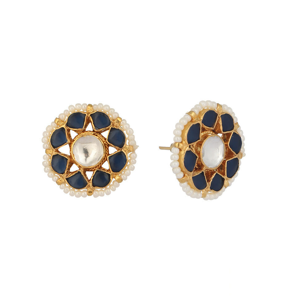 Nuyug 22K Gold Plated Floret Noor Stud Earrings | Grab2Buy