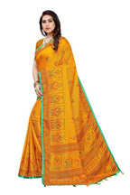 Vamika Embroidery Yellow Jute Silk Saree (Jhulka Yellow) | Grab2Buy