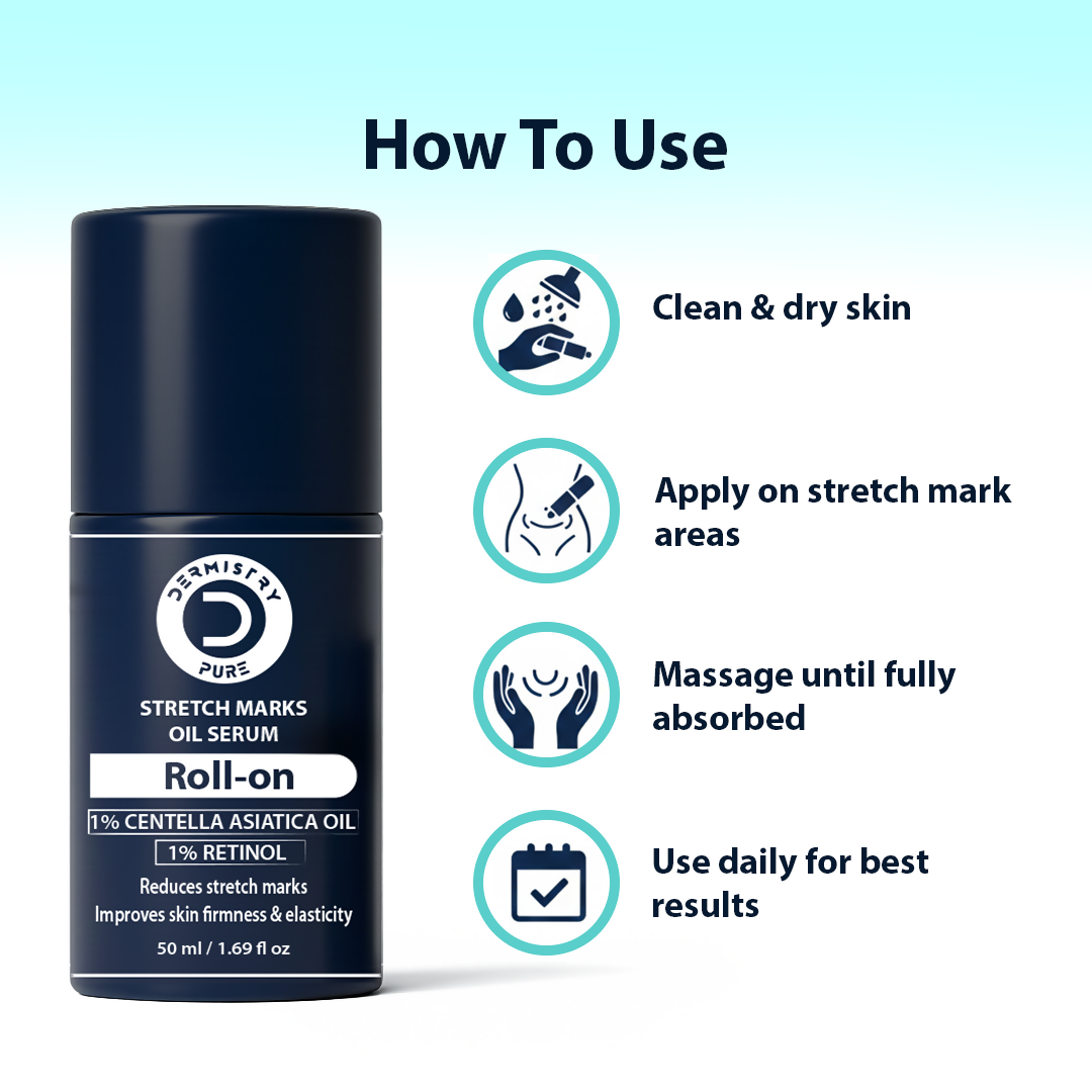 Dermistry Stretch Marks Scar Removal Roll On Oil Serum | Grab2Buy