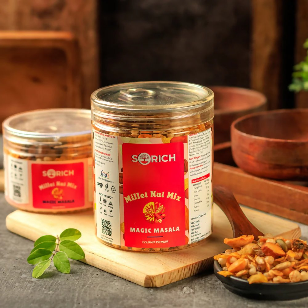 Sorich Organics Millet Nut Mix – Magic Masala Crunchy & Healthy Snack | Grab2Buy