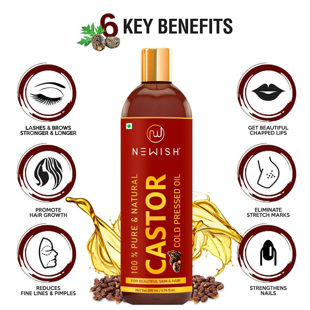 Newish Pure & Natural Castor Oil for Hair & Skin | Grab2Buy