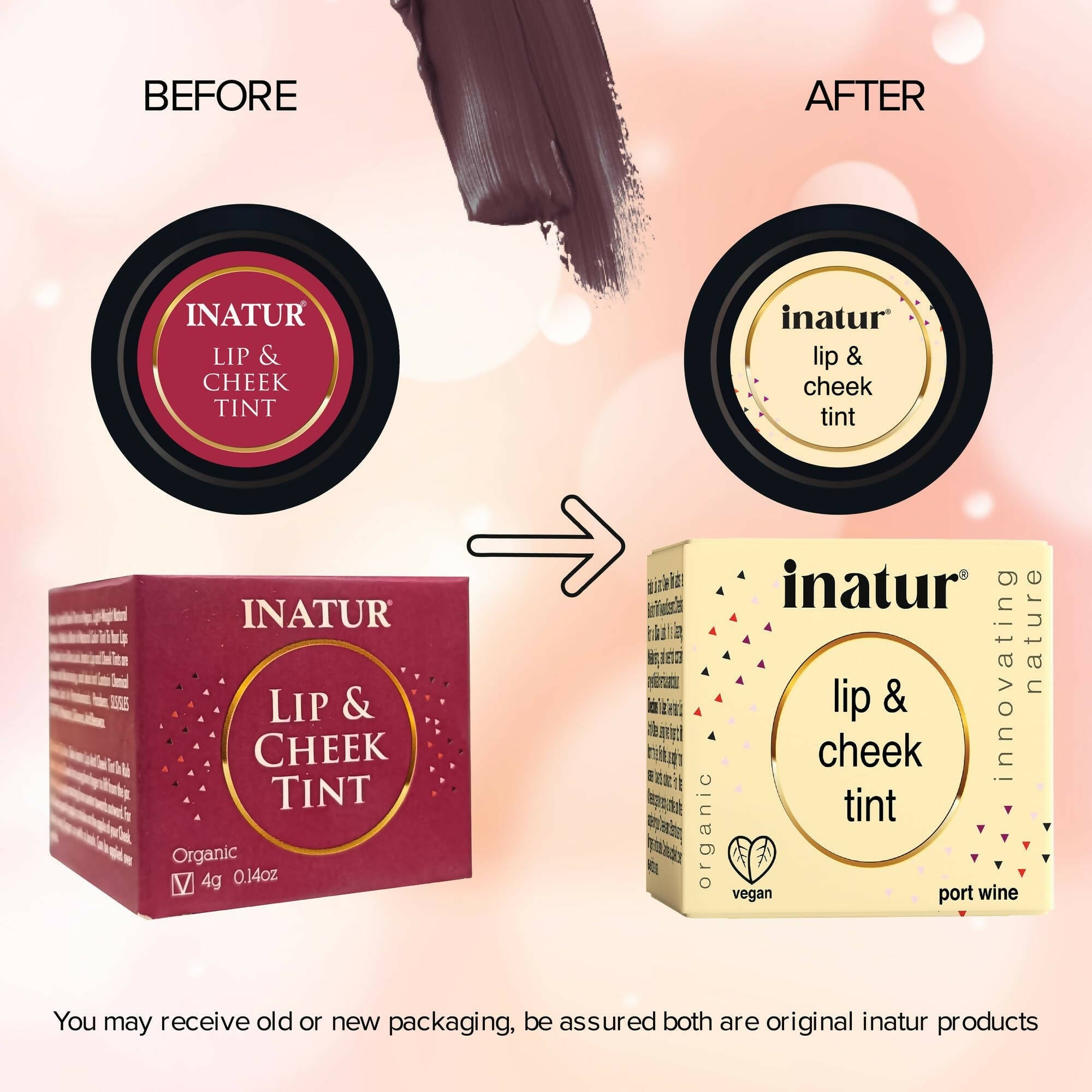 Inatur Lip and Cheek Tint Port Wine | Grab2Buy