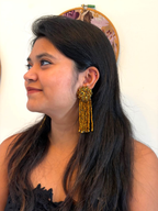 Inhanns Small Statement Studs Earrings - Golden | Grab2Buy