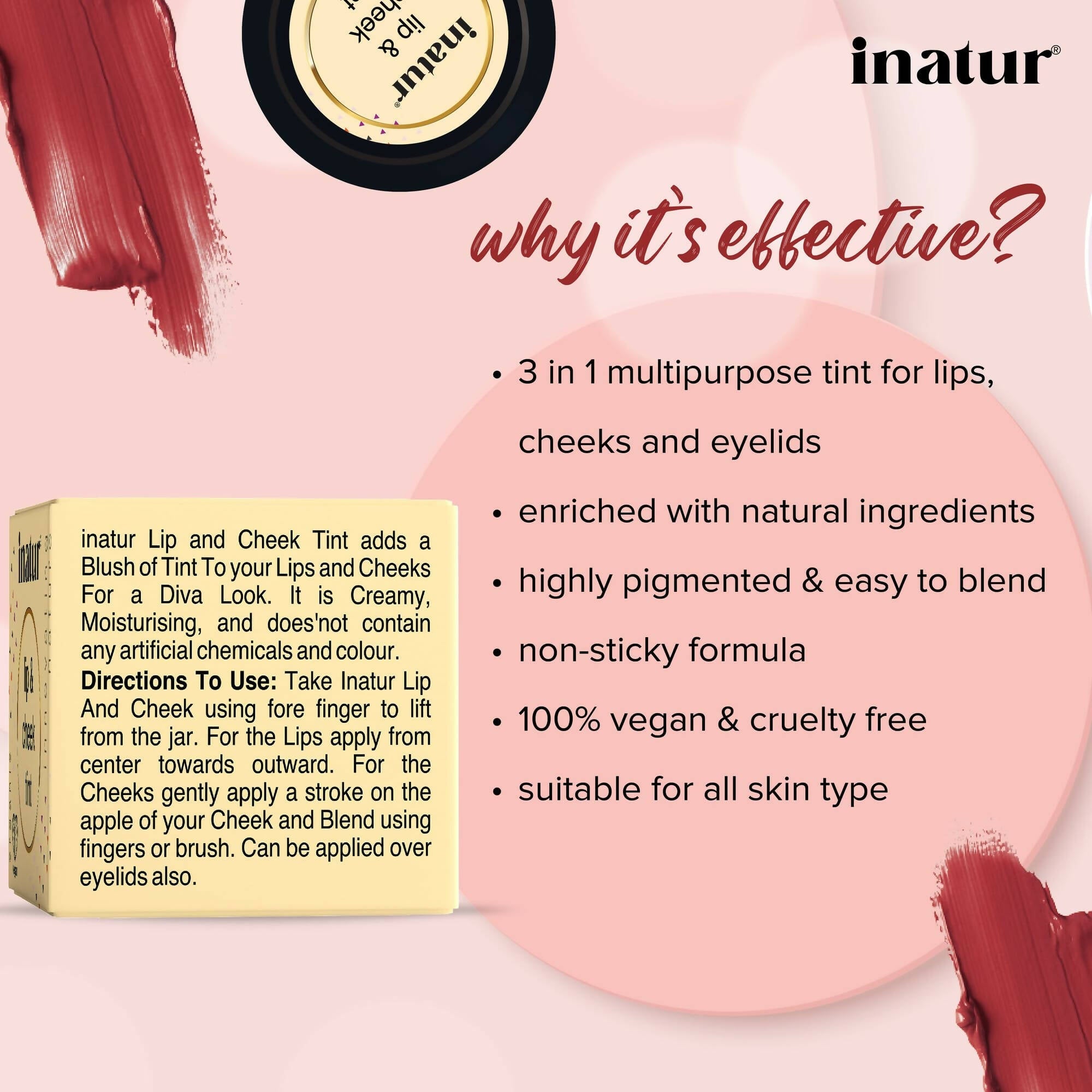 Inatur Lip and Cheek Tint Cherry | Grab2Buy