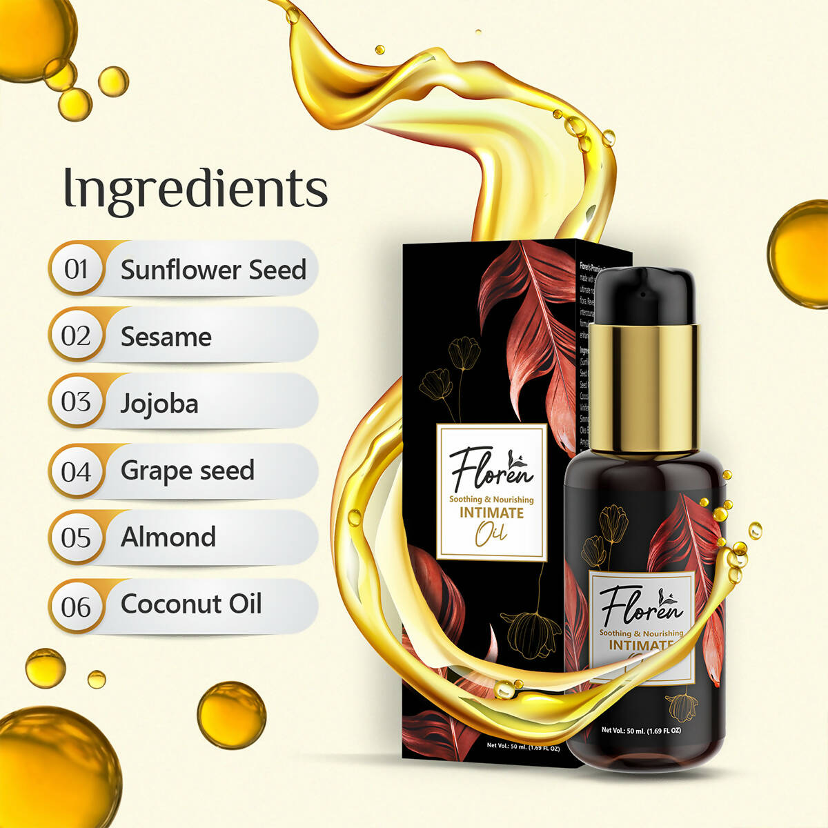 Floren Soothing & Nourishing Intimate Oil for Women | Grab2Buy