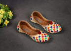 Tiny Bugs Girls Ethnic Floral Embroidered Juttis - Multi | Grab2Buy