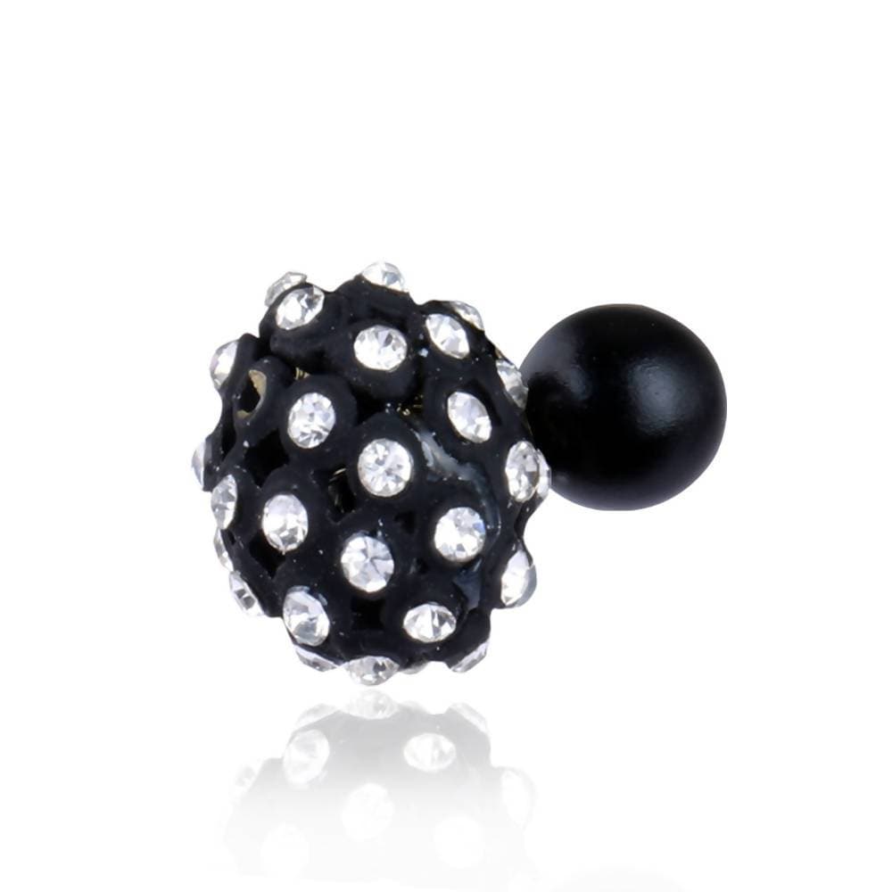 Trendoo Jewelry Gold-Polished Stylish Fancy Black Studs | Grab2Buy