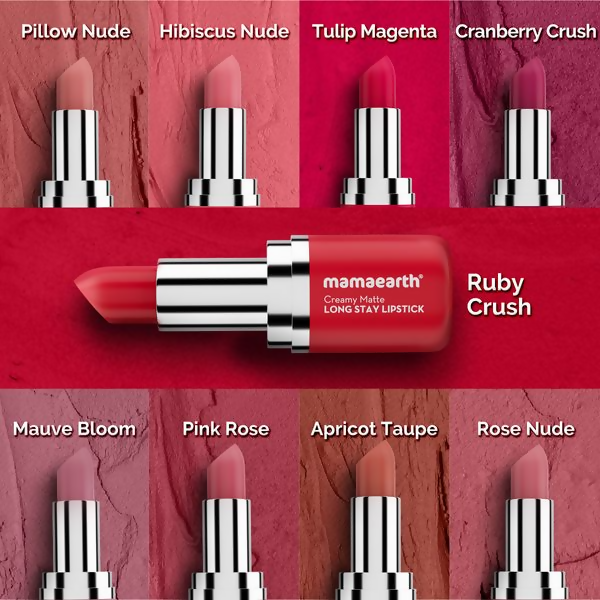 Mamaearth Creamy Matte Long Stay Lipstick - Rosewood Pink | Grab2Buy