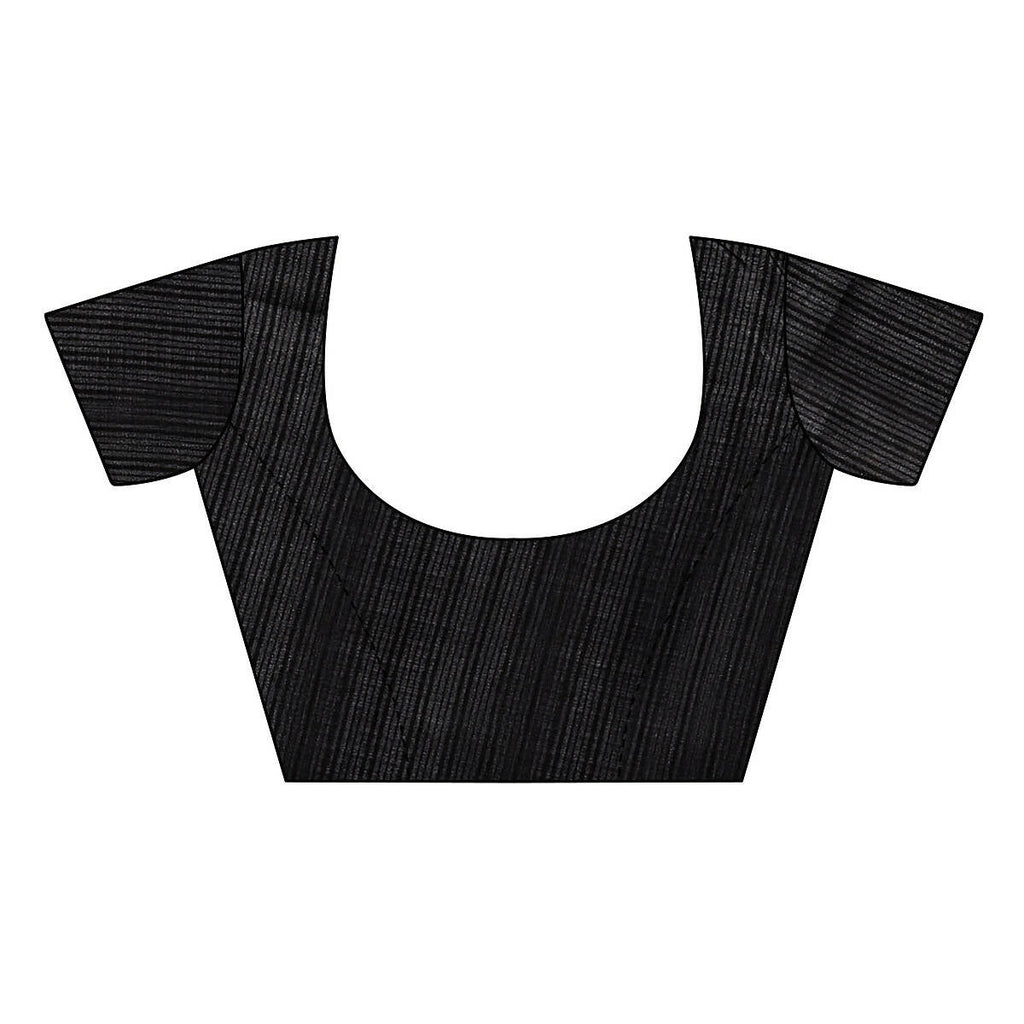 Vamika Black Kalamkari With Jhalar Khadi Silk Saree | Grab2Buy