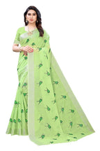 Vamika Parrot Green Chanderi Designer Saree (SERIN PARROT GREEN) | Grab2Buy