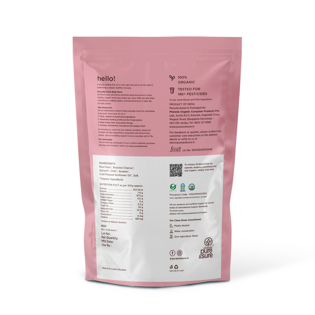 Pure & Sure Organic Palak Chakli