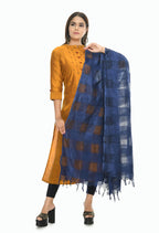 Mominos Fashion Navy Blue Window Dupatta | Grab2Buy