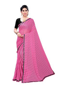 Vamika Pink Malai Silk Printed Saree (Zigzag Pink) | Grab2Buy