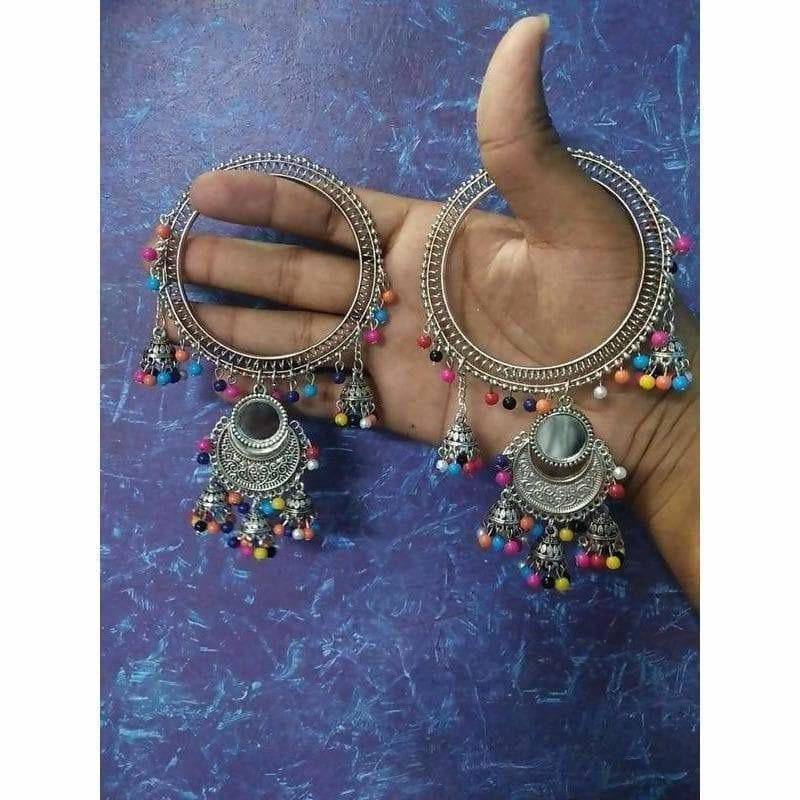 MS Fashion India Beautiful Latkan Bangles With Jhumkas And Multicolor Pearls | Grab2Buy
