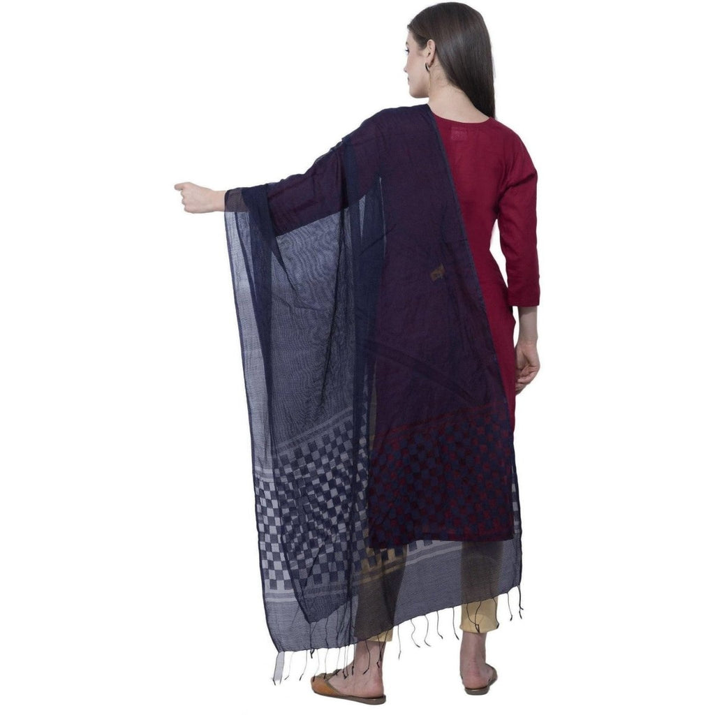 A R Silk Navy Blue Color Buta Cutting Dupattas and Chunnis | Grab2Buy