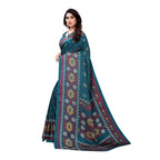 Vamika Printed Jute Silk Green Saree (Namita Green) | Grab2Buy