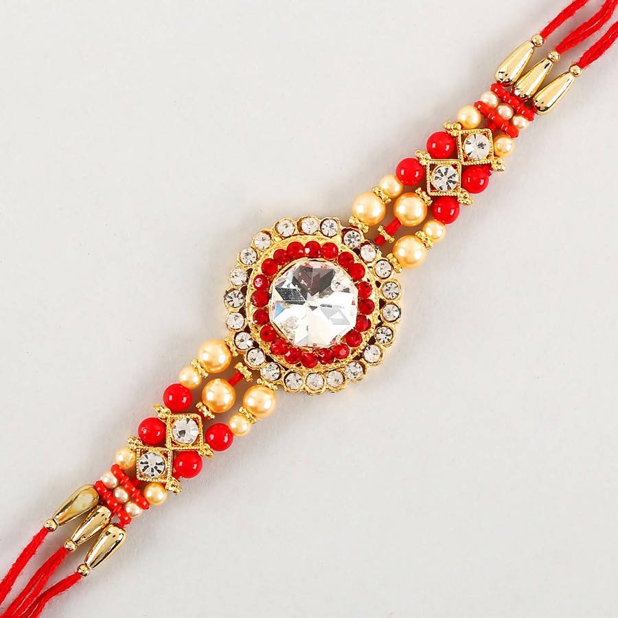 American Diamond Bling Rakhi And Fruit N Nut Chocolates | Grab2Buy